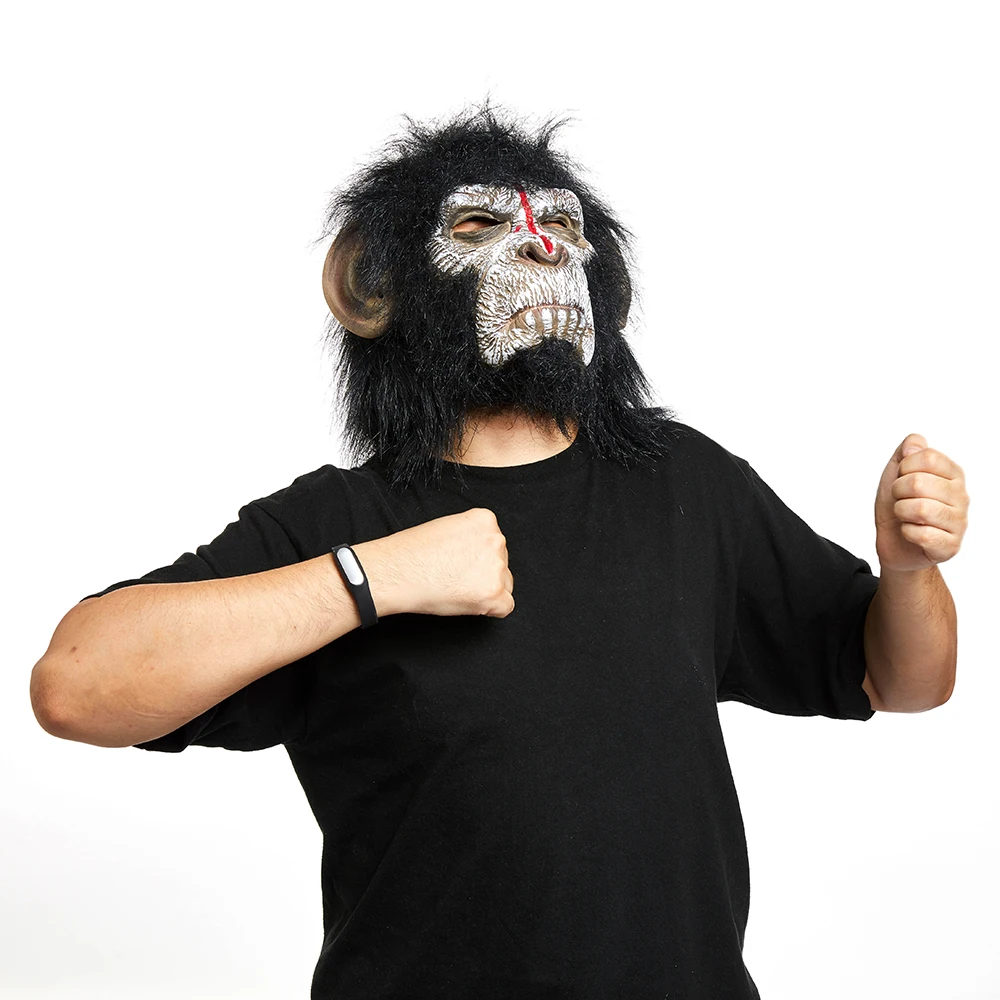 Обезьяна орангутанг оголовье Хэллоуин Страшные Ужасы животных обезьяны маска