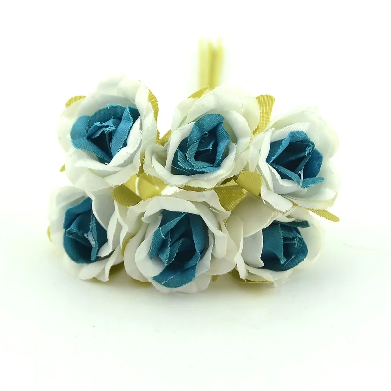 

60pcs Silk Rose Artificial Flowers Bouquet For Home Wedding Party Decoration DIY Scrapbooking Wreath Crafts Fake Flower