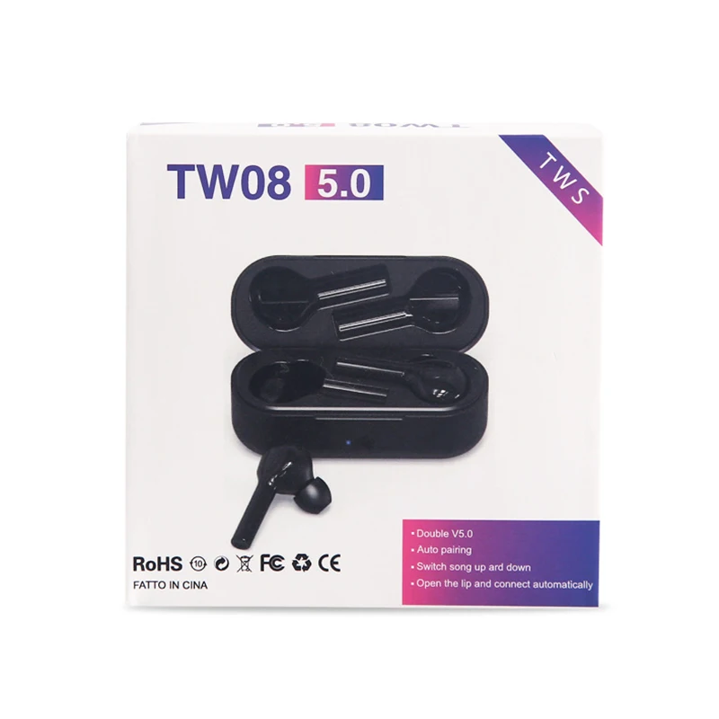 TW08 Bluetooth наушники TWS беспроводные наушники Blutooth наушники громкой связи спортивные наушники игровая гарнитура телефон PK HBQ