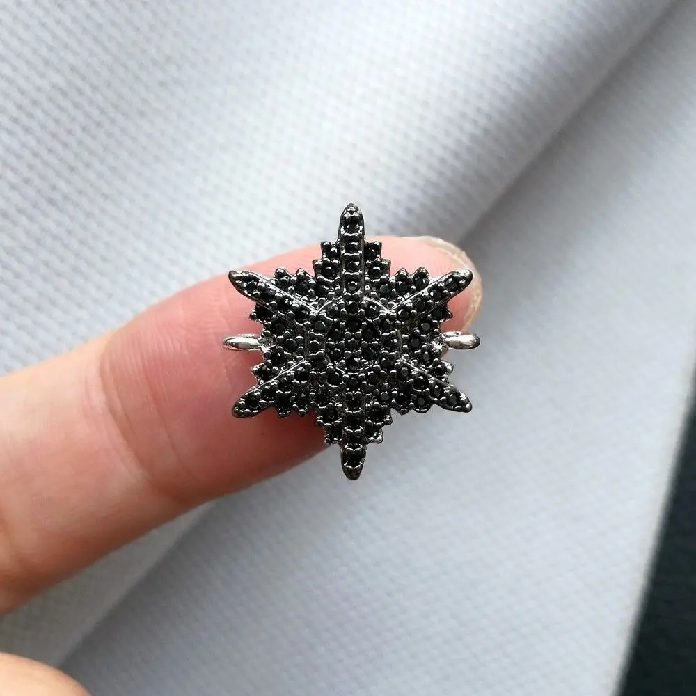 CN065 1 шт. 18 мм CZ Micro Pave смешанный цвет Снежинка ювелирные изделия Шарм Разъем