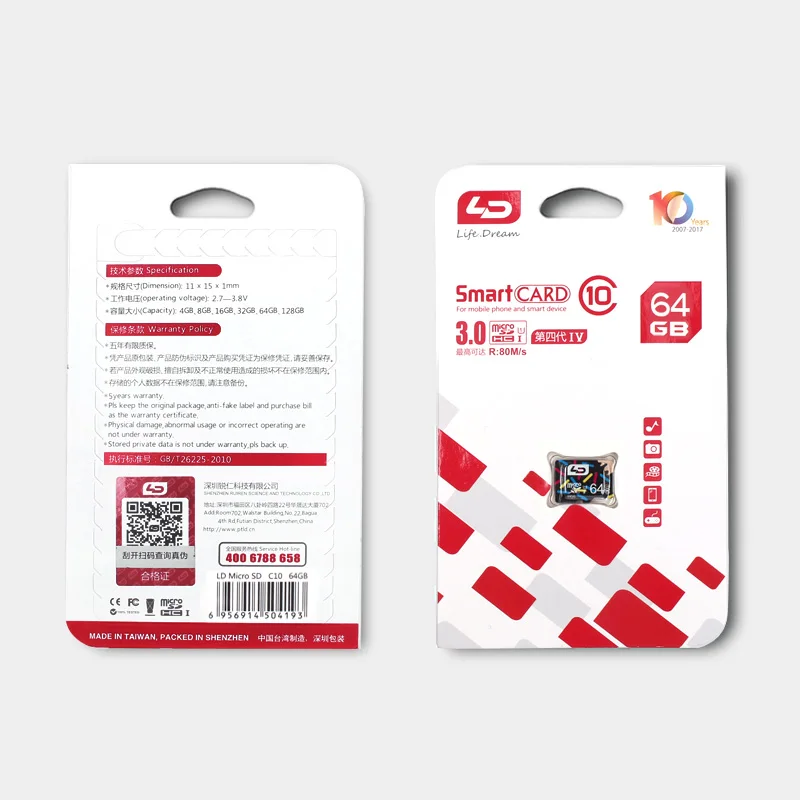 LD Micro SD карта 32 Гб класс 10 16 Гб/64 Гб/128 Гб класс 10 UHS-1 8 Гб класс 6 Карта памяти флэш-память Microsd для смартфона
