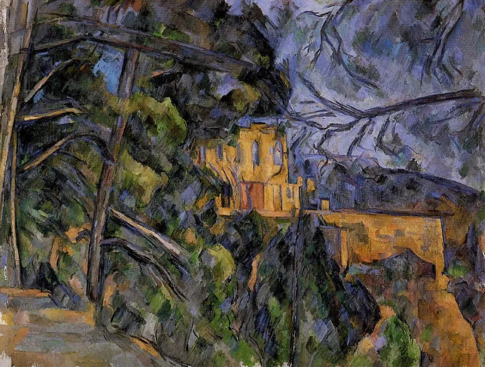 

oil paintings,100% Handmade famous Oil Painting Reproduction on linen canvas,chateau-noir BY paul Cezanne,landscape oil painting