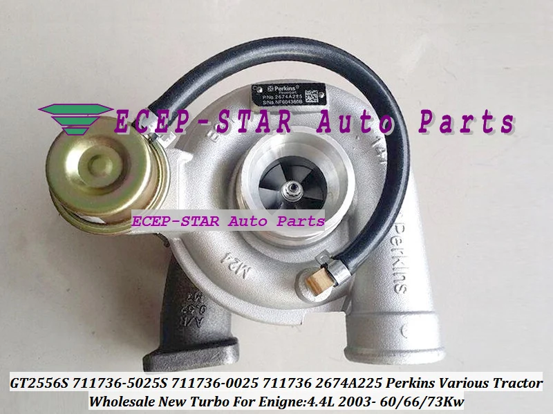 GT2556S 711736 5025S 0025 0029 2674A225 Турбокомпрессор для Perkins различные тракторы л T4.40 03 66