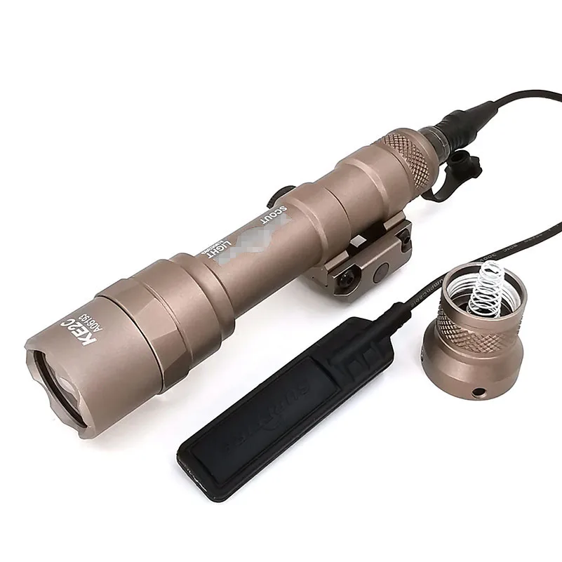 Коричневый SOTAC-GEAR Тактический M600B фонарик Охота Keymod 20 мм Пикатинни Крепление оружие Свет с дистанционным переключателем хвоста - Цвет: Коричневый