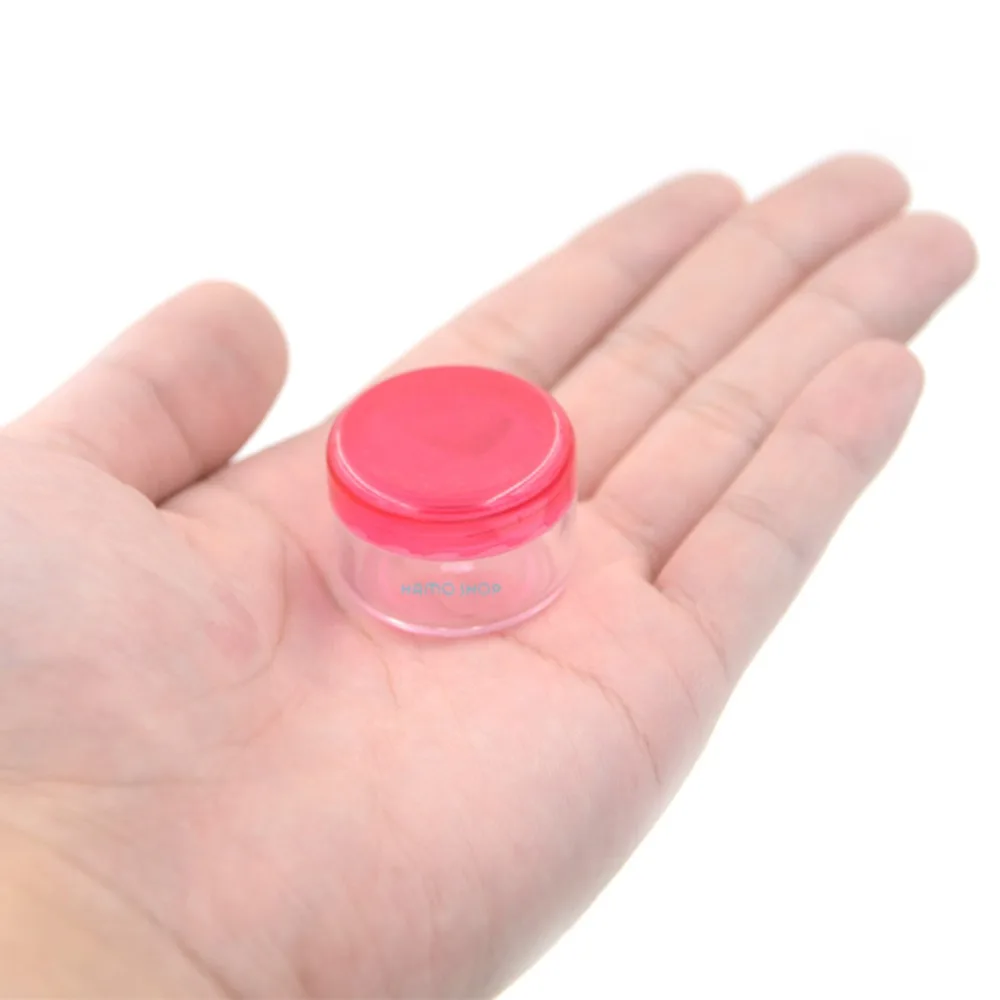 10 шт. маленькие круглые пластиковые мини банки для образцов разных цветов