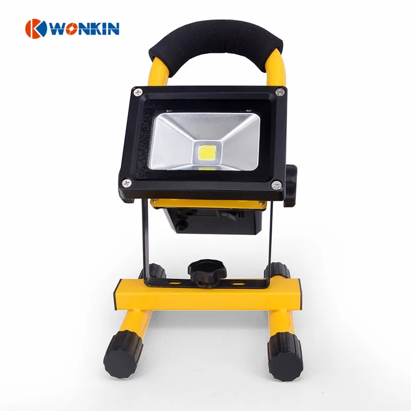 10 Вт Перезаряжаемые потока СИД светильник Портативный Фонари рабочий адаптер +