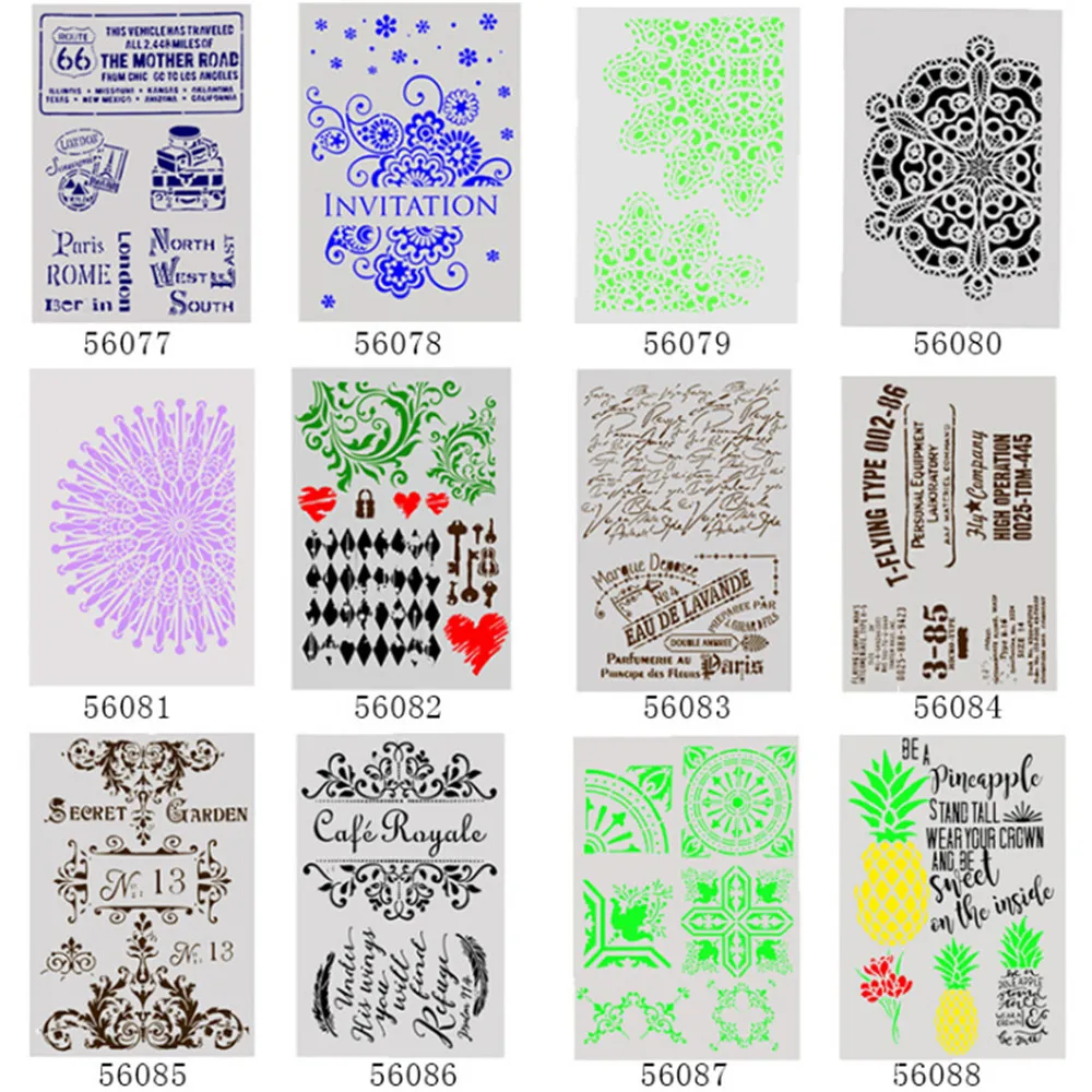 

DIY Craft Layering Stencils Template For Walls Painting Scrapbooking Stamping Art DIY Home Decor Scrap booking Album Crafts New