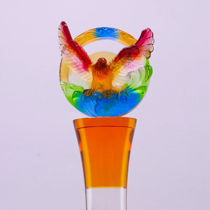 Customized Fantasy Eagle Stars Motion Superior Achievement Victory Honour Best Employee Glaze Column Trophy Cup Award Souvenir | Спорт и