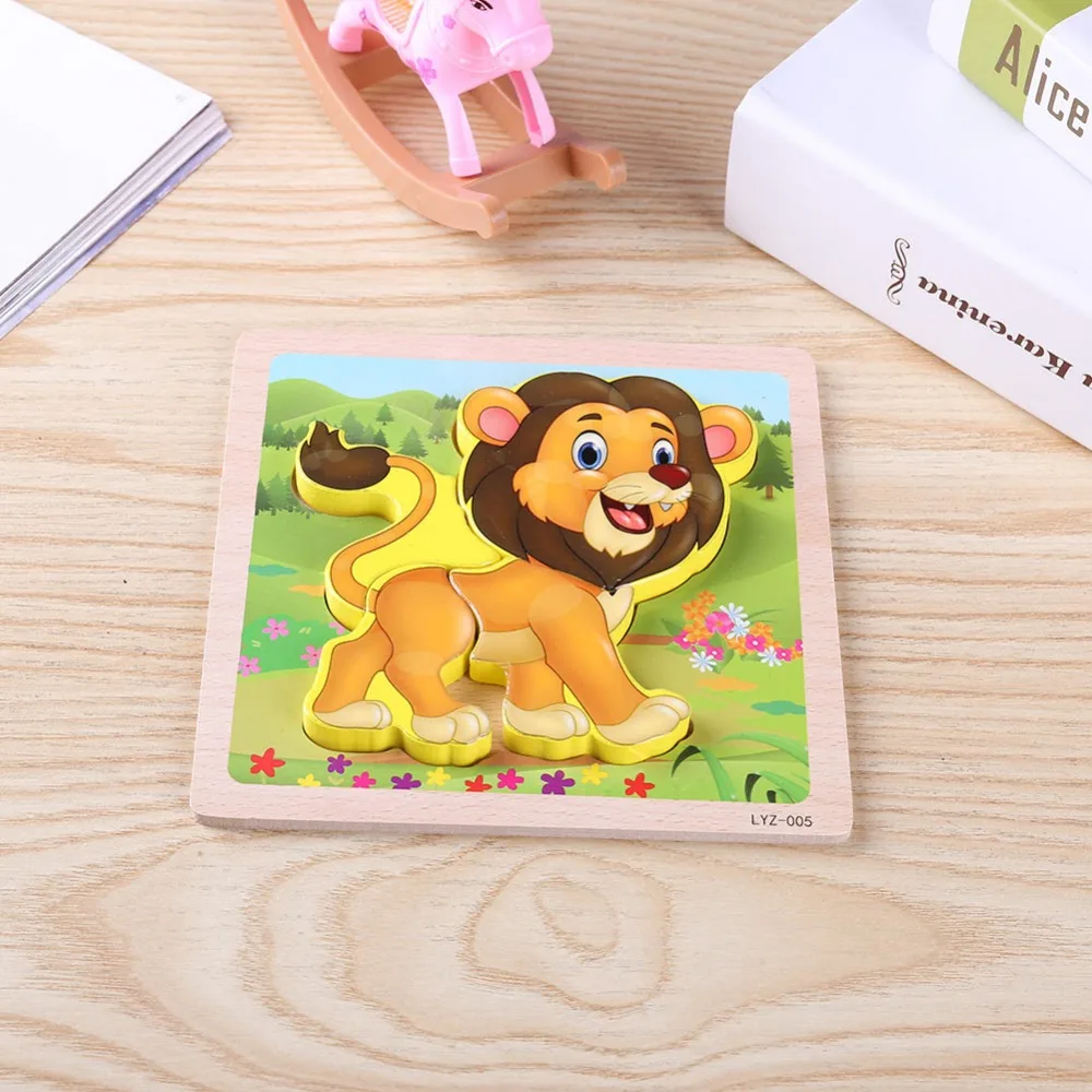 Детские 3D деревянные головоломки, игрушки, красочные геометрические деревянные головоломки, игрушки Монтессори, Обучающие Игрушки для раннего развития для детей