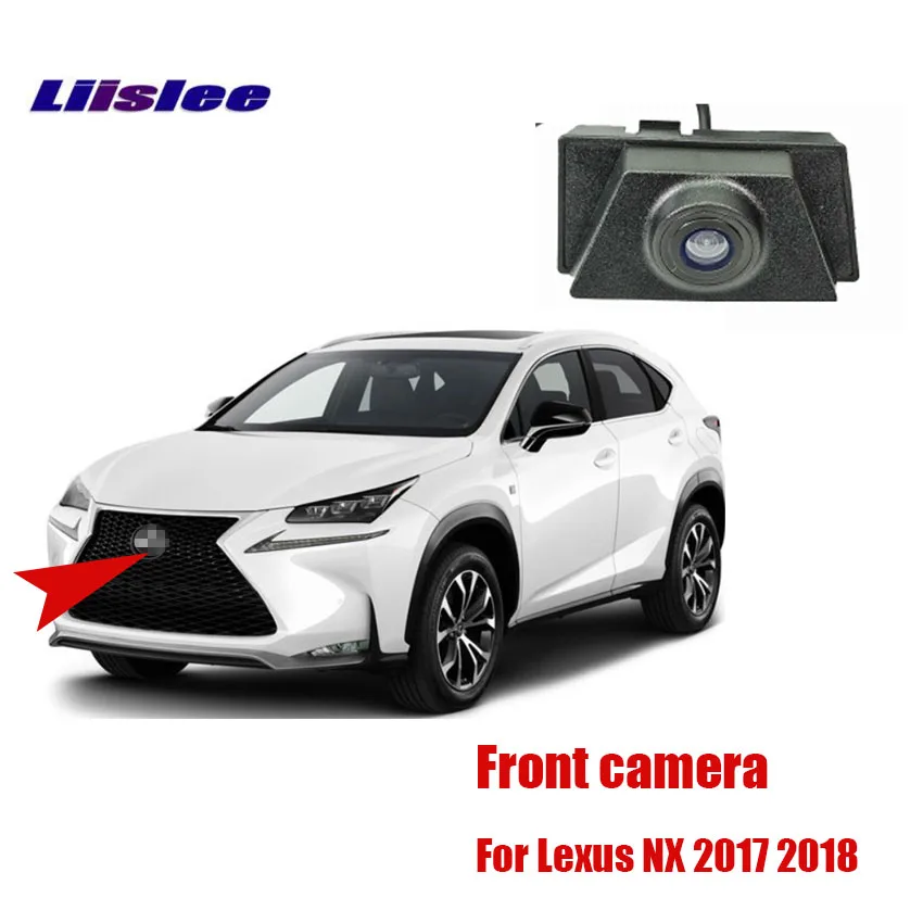 Камера фронтального вида LiisLee для автомобиля марки Lexus NX 2017-2018 с водонепроницаемостью, цветной ночной режим NTSC.