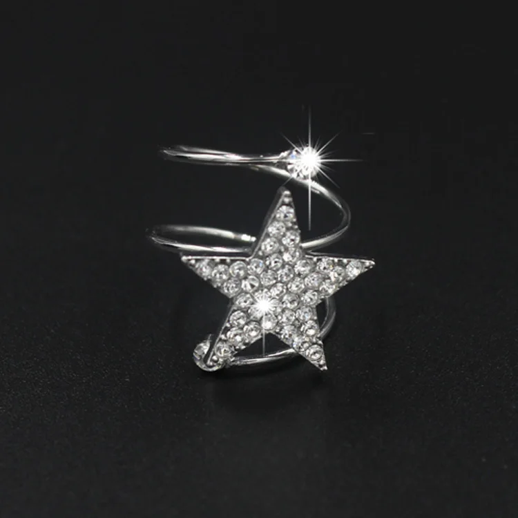 Модные ювелирные изделия, новый дизайн, роскошное качество, покрытое австрийским кристаллом, кольцо в форме звезды, ювелирные изделия 2014 для женщин