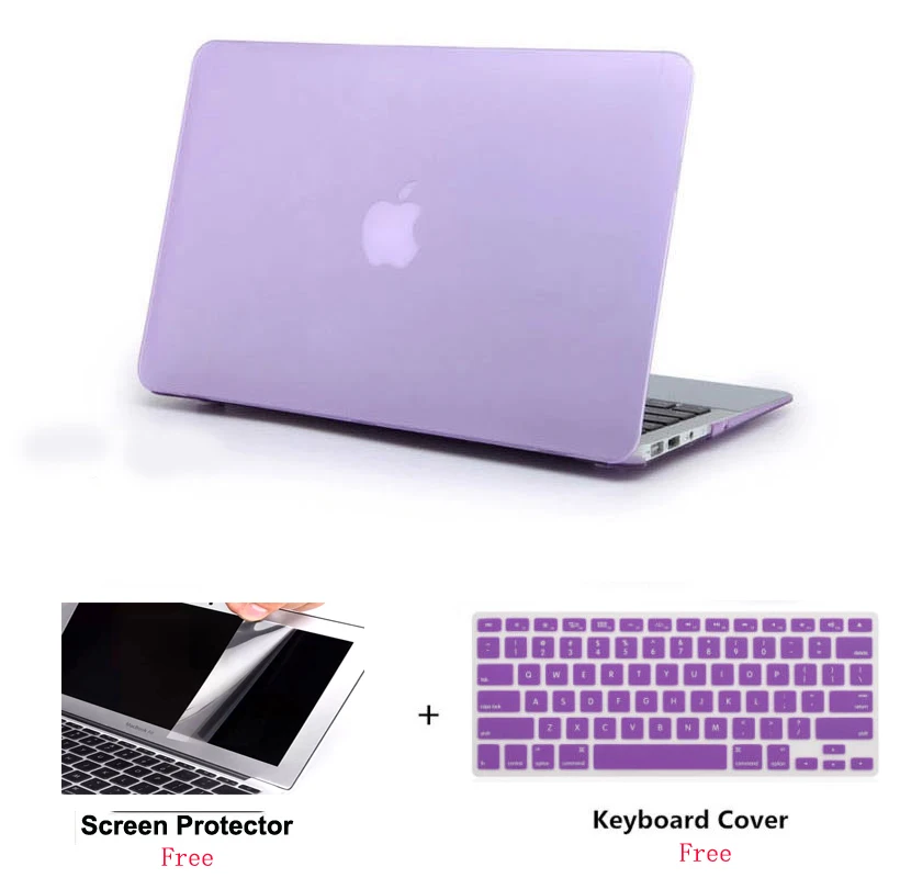 Матовый Жесткий Чехол для ноутбука Apple MacBook Air Pro Retina 11 12 13 15 с/без сенсорной панели