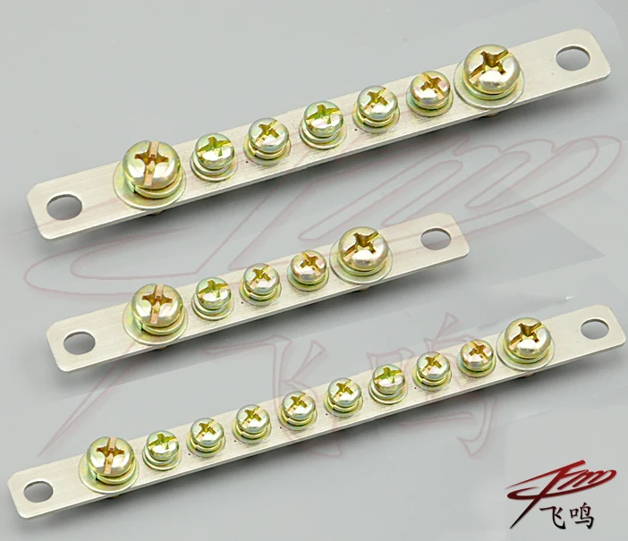 250V 15A 5way 7 Way 10 way прямой заземляющий провод ряд медный Электрический бар клеммный