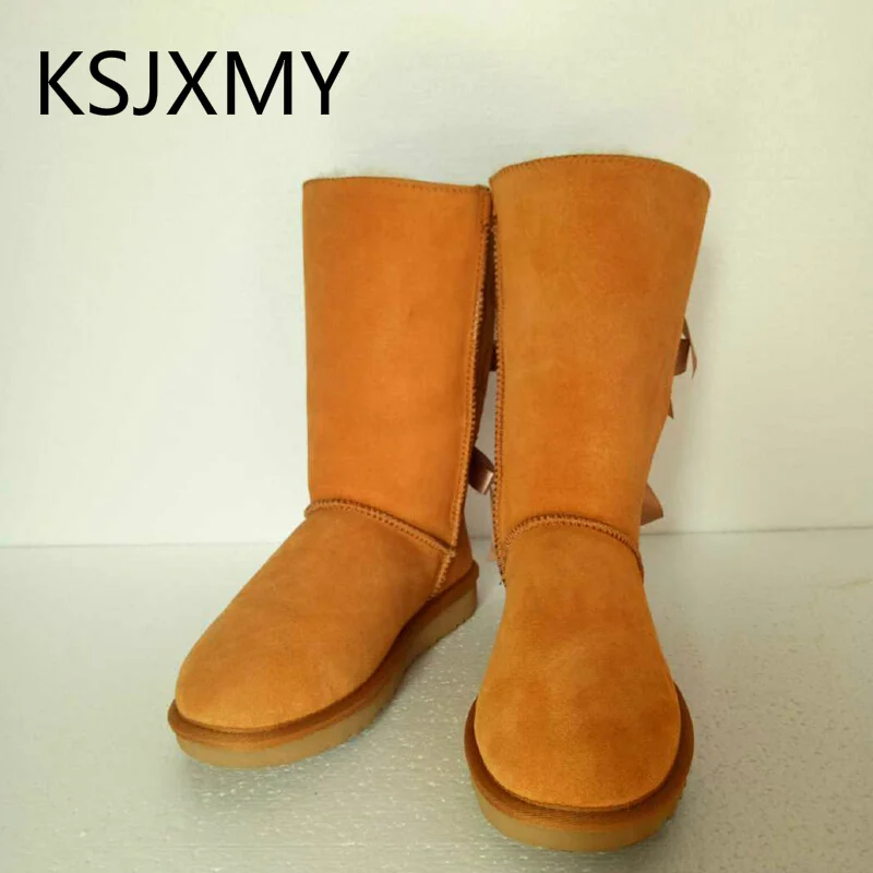 KSJXMY модные женские зимние высокие сапоги из натуральной кожи на шнуровке кожаная