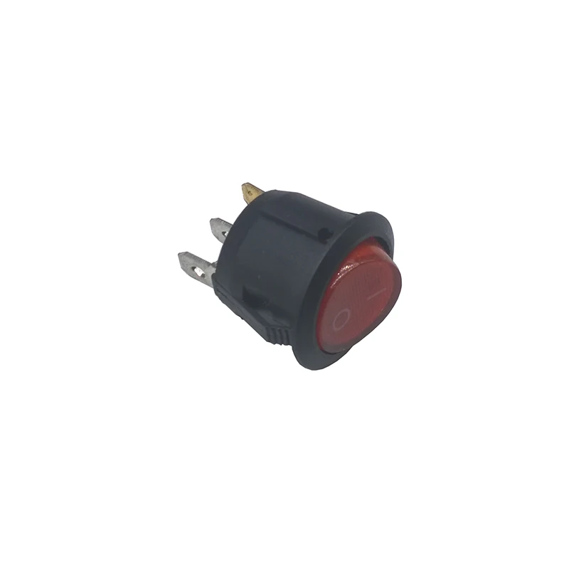 10 шт./лот KCD1 2 23 мм светодиодсветодиодный круглая кнопка SPST 3PIN защелкивающаяся