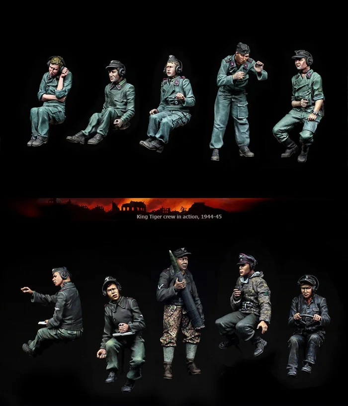 1/35 нецветная бронированная пантера crew 10 человек игрушка Смола модель