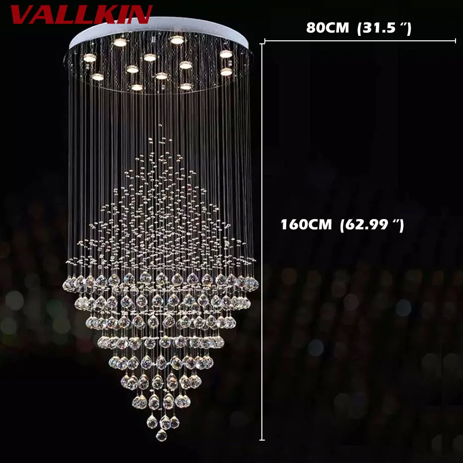 Modern Crystal Chandelier Lighting Luxury Chandeliers Lamp Hanging Light Lustres De Cristal Hotel Suspension Lamps | Освещение