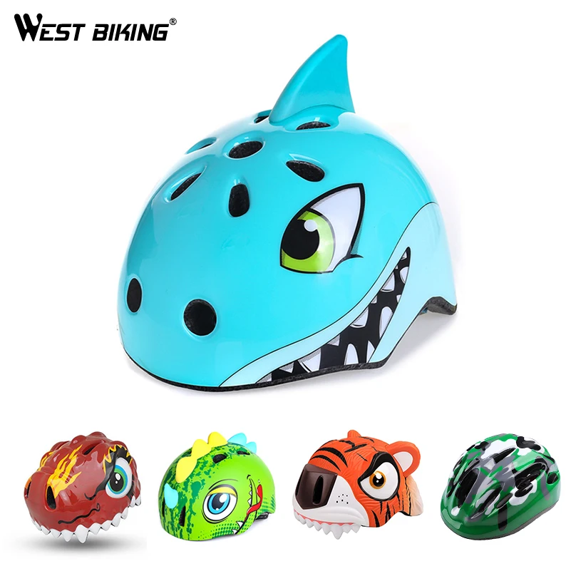 WEST BIKING велосипедные детские шлемы с героями мультфильмов для детей от 3 до 8 лет, высокоплотные поликарбонатные спортивные защитные шлемы для катания на велосипеде