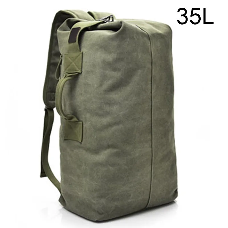 35L ArmyGreen 35Л Холст Открытый военный рюкзак тактический походный кемпинг дорожная Сумка для охоты рыбалки рюкзак тренажерный зал фитнес спортивные сумки - Цвет: 35L ArmyGreen