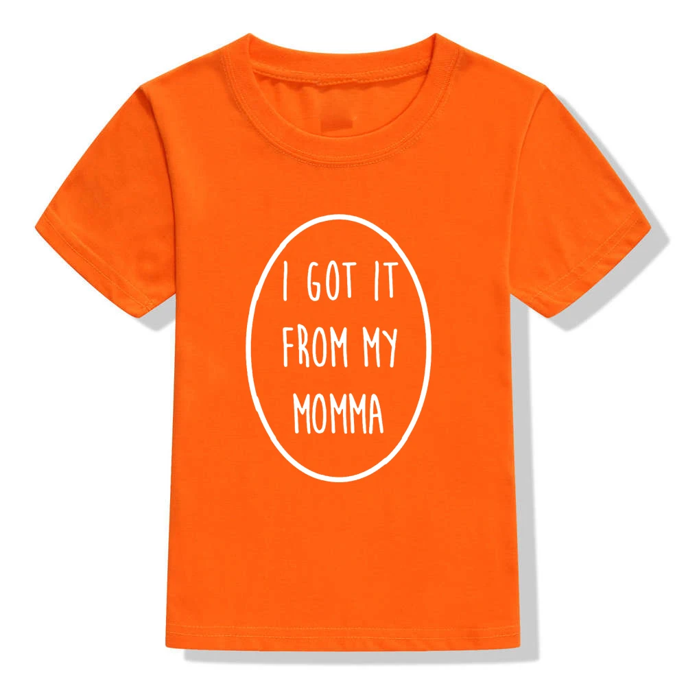 Коллекция года, Детская футболка с надписью «I Got It My Mama» детские летние футболки с короткими рукавами одежда для мальчиков и девочек футболка для маленьких мальчиков, топы для малышей