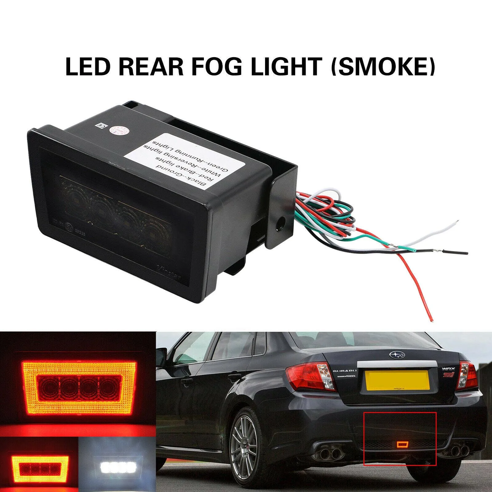 Дымчатые линзы 3 в 1 светодиодный задний противотуманный светильник тормозной