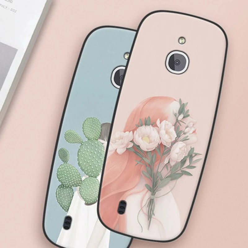 Чехлы с цветами для девочек Nokia 3310 4G мягкий силиконовый чехол телефона 2018 сумки |