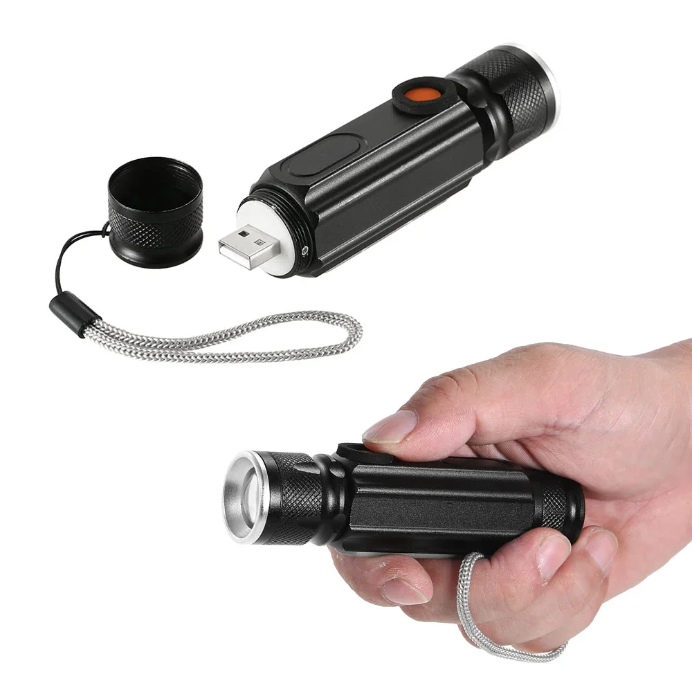 USB 180LM фонарик с магнитом удобный светодиодный Перезаряжаемые факел вспышки
