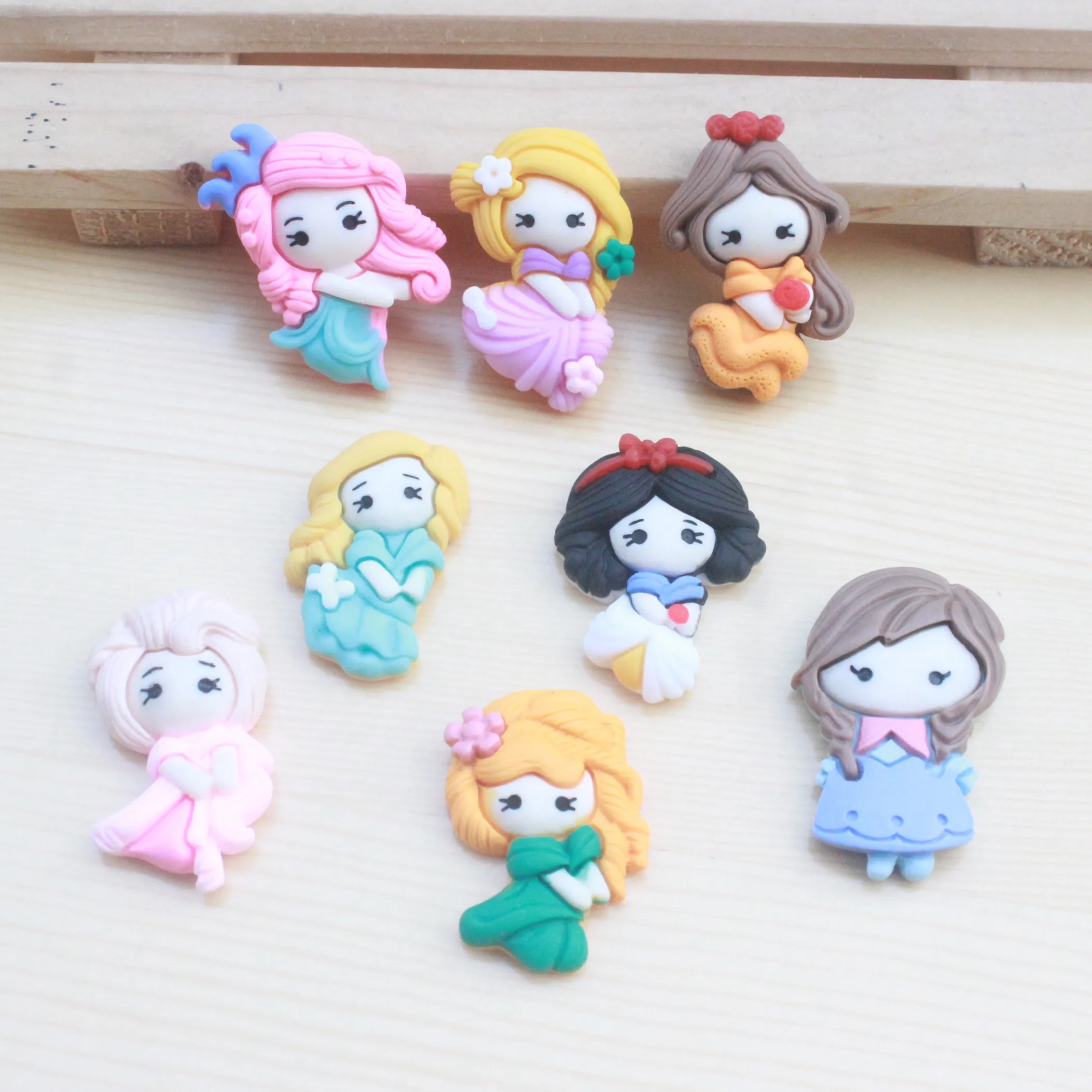 10 шт./лот кавайная принцесса с плоской задней стороной из смолы Новое поступление