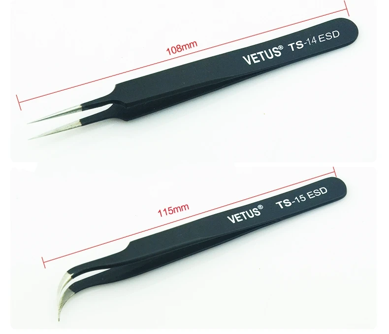 6 шт. антистатические ESD Пинцет Набор Прямые изогнутые электронные ремесла | Дом и