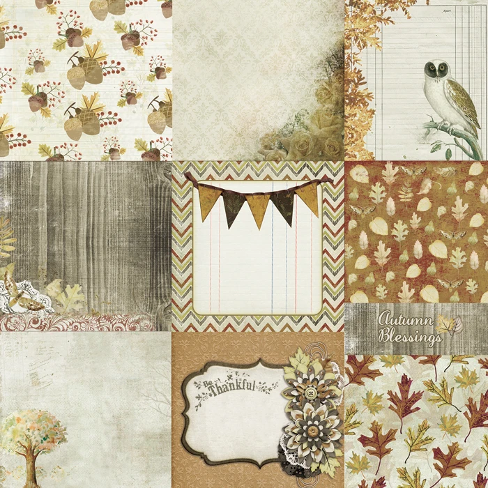 KSCRAFT 12 шт. 6 &quotодносторонний принт осень с рисунком сада креативная бумажная