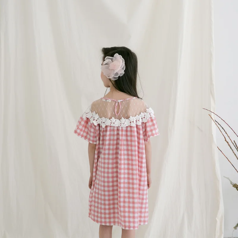 Платье для девочек-подростков Детские платья детей 9 10 12 14 лет летняя Клетчатая