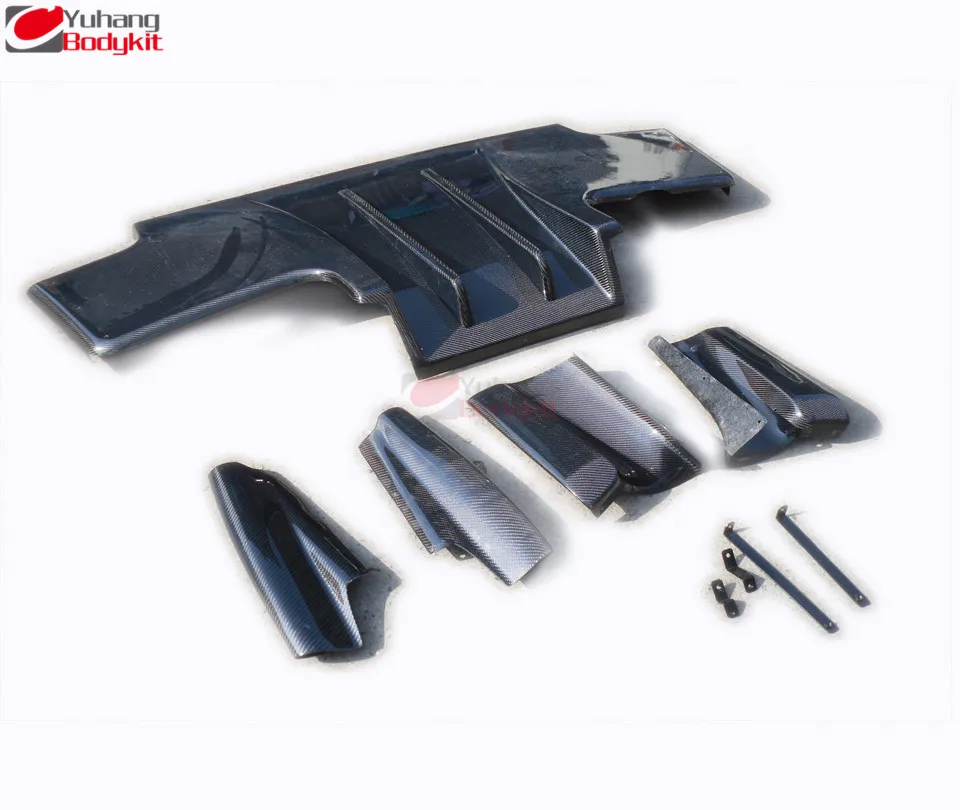 Задний диффузор Skyline R32 GTR TS с 2 средними плавниками и 4 боковыми диффузорами (7 шт.)