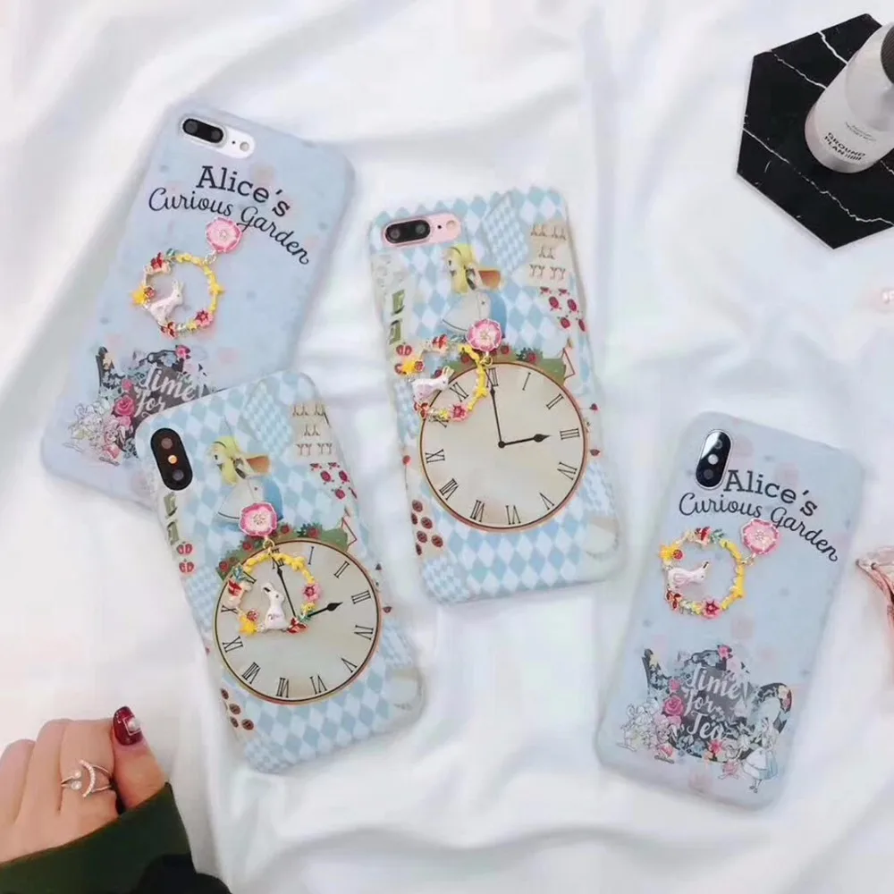 PGSD Simple fashion Alice wreath Mobile phone shell for iphoneXS MAX XR apple7/8Plus 6s Soft silica gel case protect back cove |