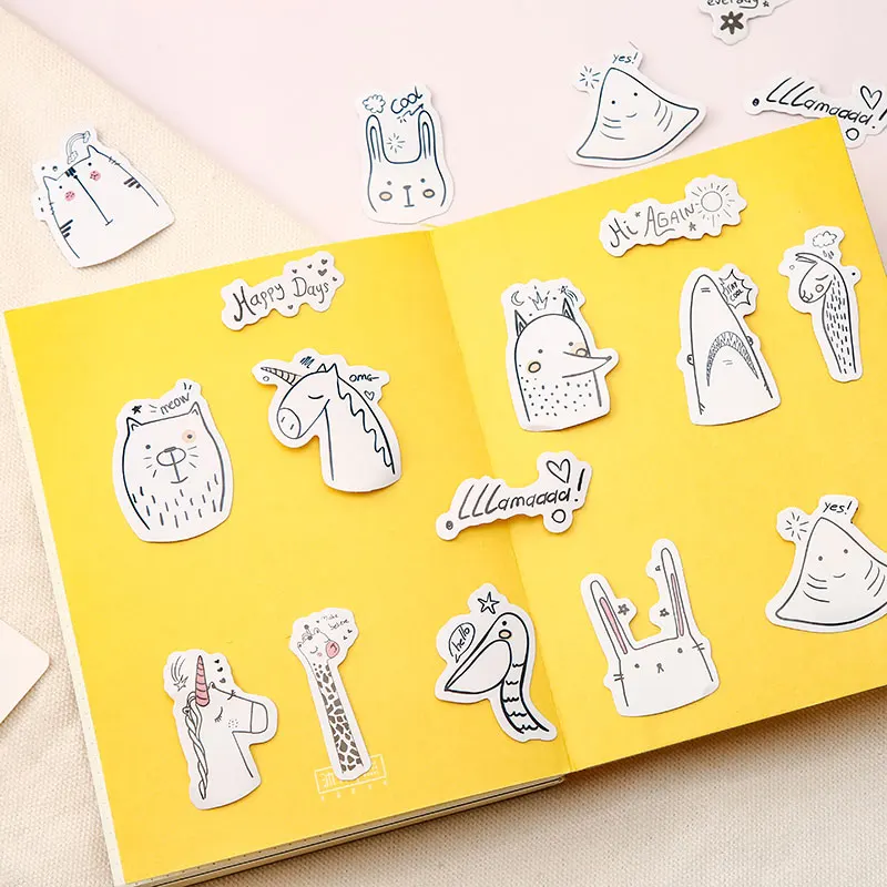 40 шт./кор. отдыха летняя Серия чехлов для Стикеры клей Бумага Decora diy Подарочная