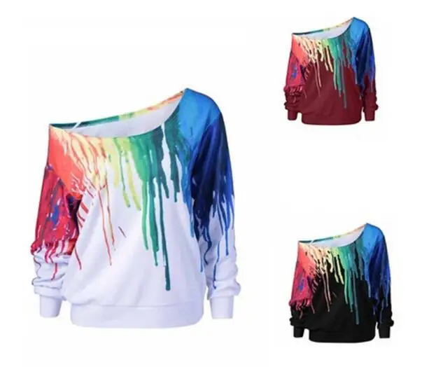 Для женщин большой круглый ворот с соединением внакрой Цвет столкновения одежда