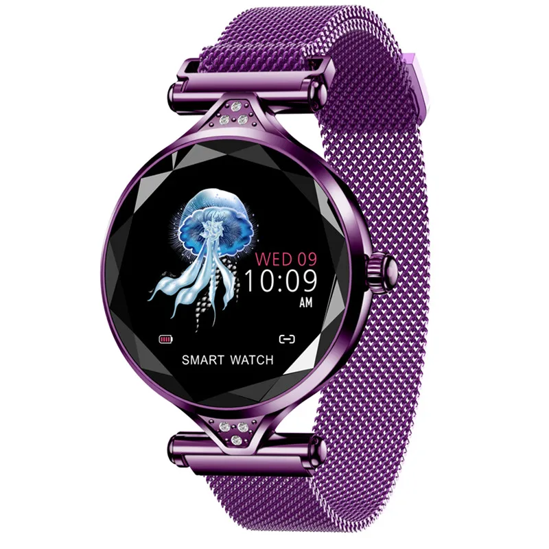 purple Смарт-часы, кровяное давление, женский спортивный фитнес-браслет pulseira inteligente для xiaomi huawei honor band 4+ наушники, подарок - Цвет: purple