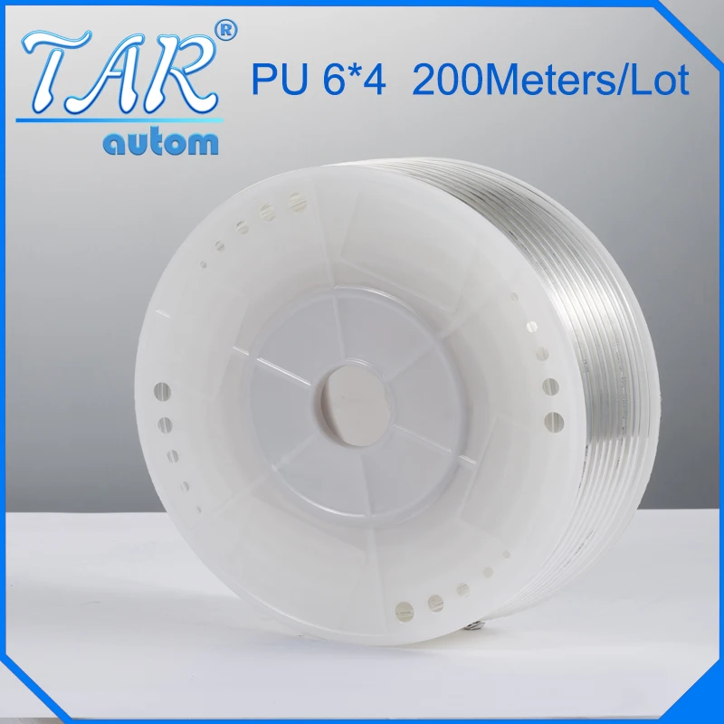 

PU Tube 6mm*4mm 200meter/roll) pneumatic tubes pneumatic hoses Polyurethane tube plastic hose air hose PU pipe PU hose