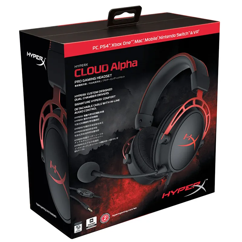 Игровая гарнитура kingston HyperX Cloud Alpha с микрофоном для ПК PS4 Xbox мобильных устройств