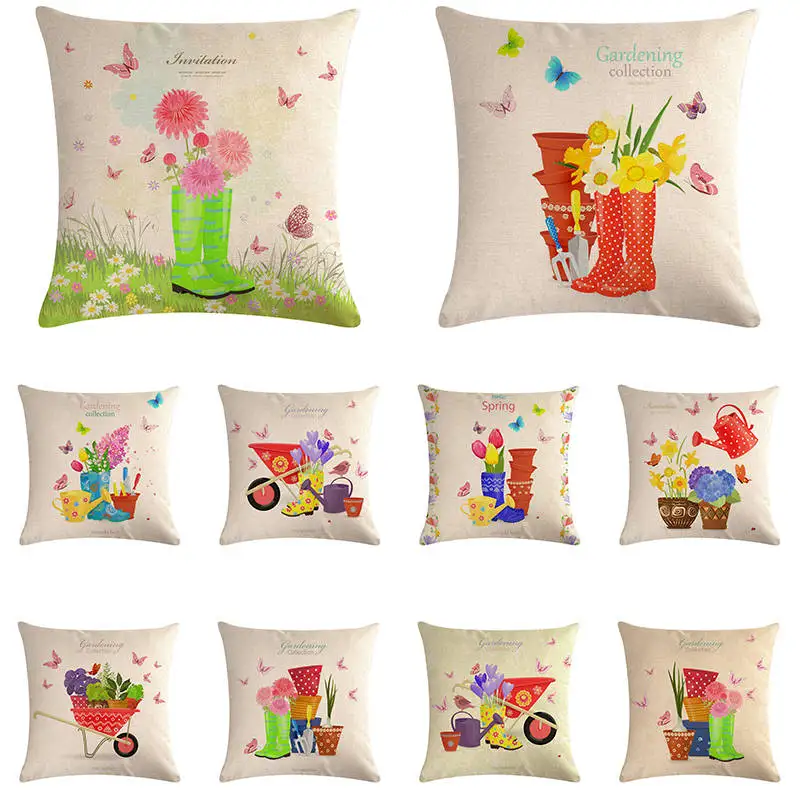 

Декоративная подушка для дивана, из хлопка и льна