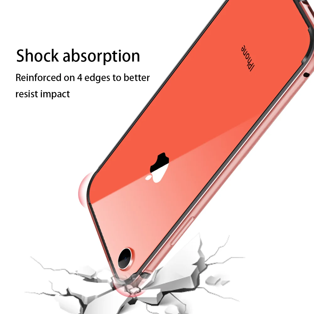 Силиконовый чехол для iPhone XR алюминиевый металлический бампер Apple 11 iPhonexr