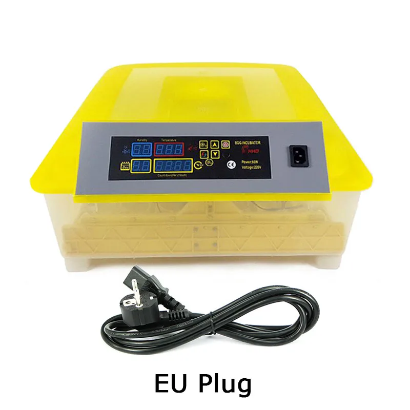 EU Plug 48 яиц цифровой Брудер дешевые полностью автоматический курица утка термостат для яичного инкубатора для инкубации Гусь перепелиных птиц птицы яйца - Цвет: EU Plug