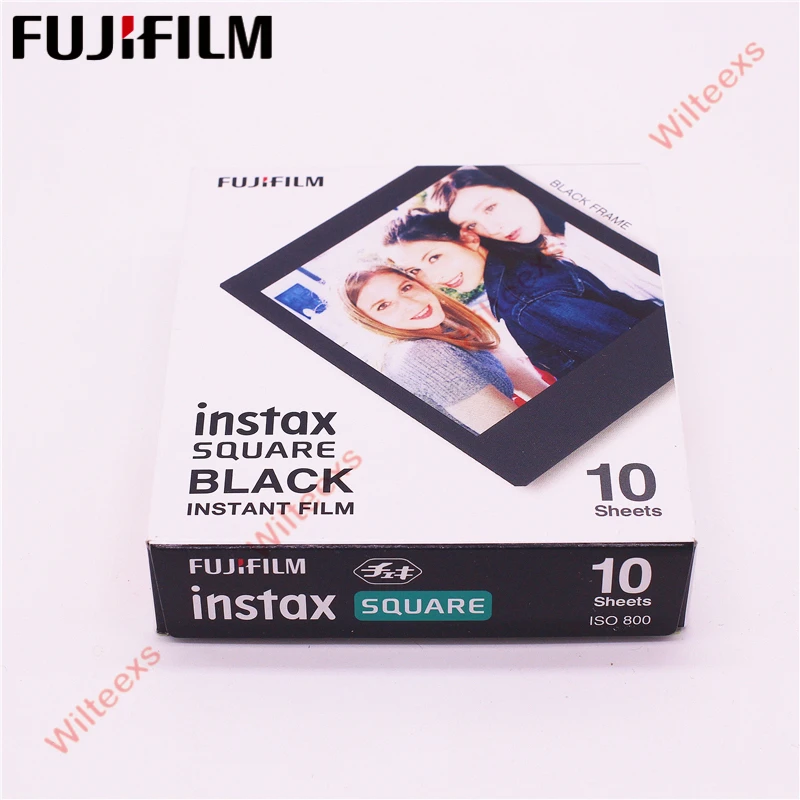 Fujifilm Instax квадратная мгновенная черная рамка пленка 10 листов для Square SQ10 гибридный