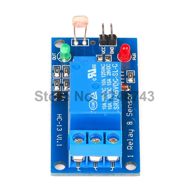 1 канал DC 5 V фоторезистор релейный модуль обнаружения света Фоточувствительный