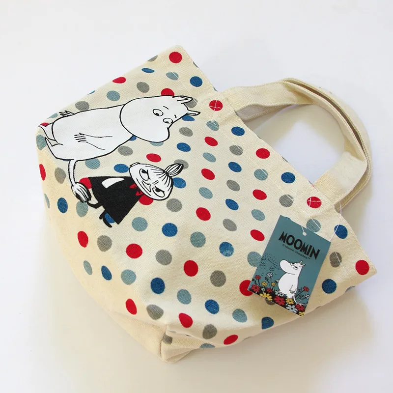 Moomin литературная Милая хлопковая Холщовая Сумка на плечо Trousse Maquillage Femme дорожный Органайзер набор