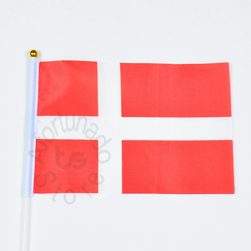 Дания 14*21 см 10 шт Флаг Баннер ручной развевающийся Национальный флаг для