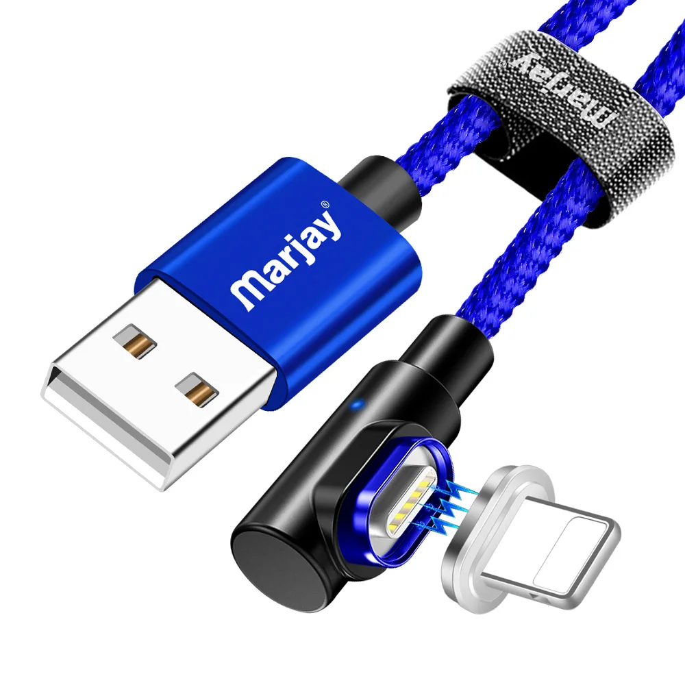 Магнитный usb-кабель Marjay для iPhone XS Max, XR, X, 8, 7, 6, 6s Plus, 5, 5S, SE, iPad Pro, Mini, быстрое зарядное устройство, шнур для передачи данных, usb-кабель