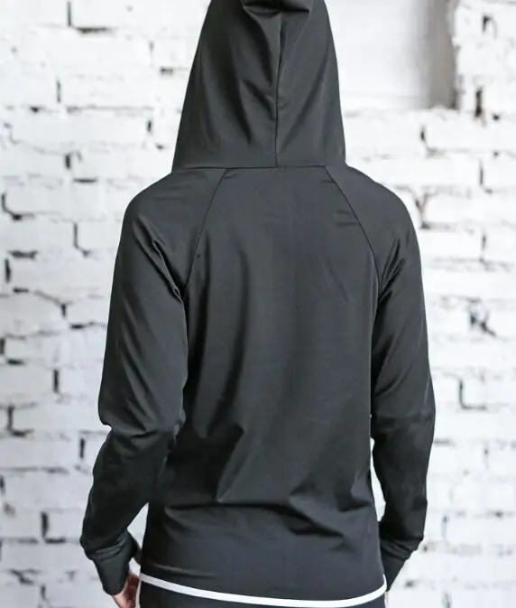 profession sportwear Women hooded sport jacket coat sport workout yoga running coat