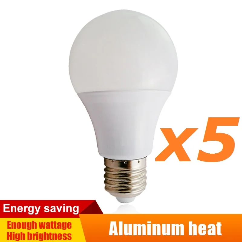 Светодиодные лампы 5 шт./лот 220 В/110 в E27 освещение для дома светодиодные круглые