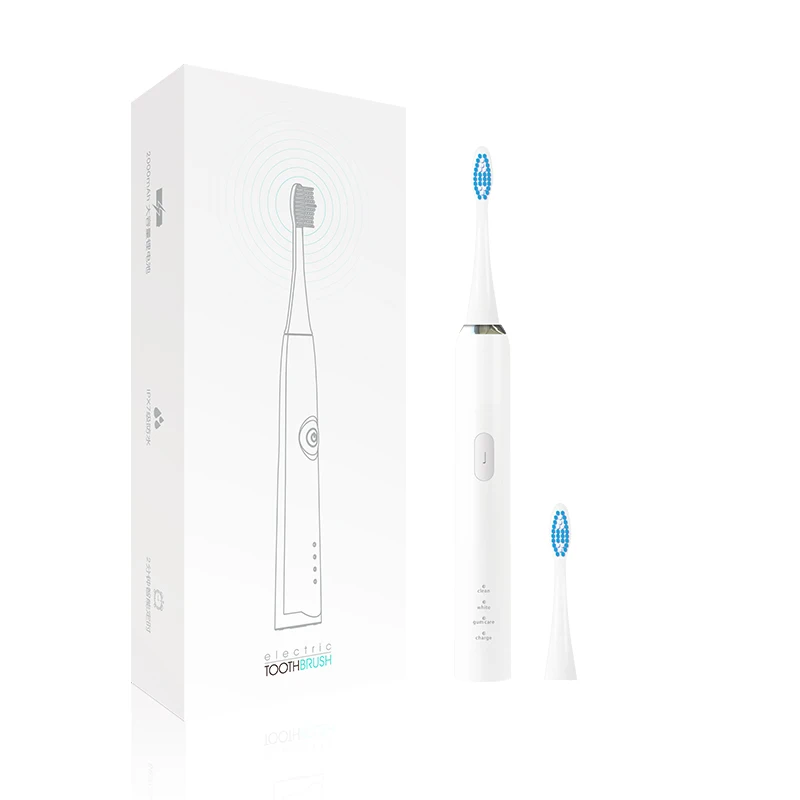 Sonic Electric Toothbrush USB Charge 2 Dupont BrushHeads 3 Optional Modes Built-in Auto Timer IPX7 Adult 75 Days Battery | Бытовая