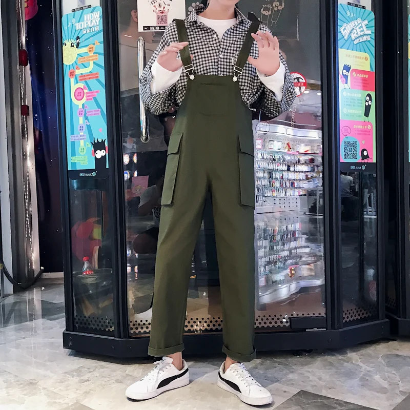

Men's casual loose pocket overalls Comfortable jumpsuits